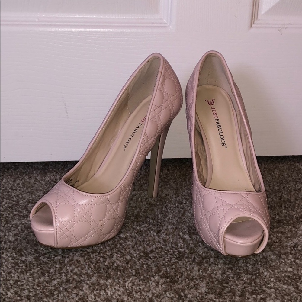JustFab Nude Heels